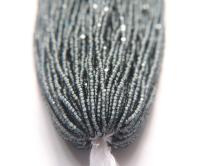 11/0 Hanks Charlotte Cut Beads Black Diamond Off White Lined 1/5/25/50/100 Hanks PREMIUM SEED BEADS, Native Supplies