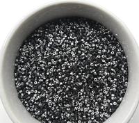 11/0 Charlotte true Cut Beads Patina Frosted Jet Black Silver 10/20/50/250/500 Grams 1300 Pieces loose beads, embroidery materials, vintage