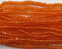 11/0 Charlotte Cut Beads Light Orange Transparent 10/20/50/250/500 Grams (10 Grams 1300 Pieces) PREMIUM SEED Beads