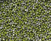11/0 Charlotte true Cut Beads Patina Opaque Olivine  Silver 10/20/50/250/500 Grams loose beads, embroidery materials, vintage findings
