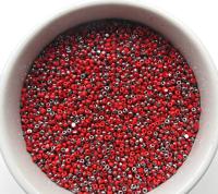 11/0 Charlotte Cut Beads Patina Light Red Opaque Gun Metal 10/20/50/250/500 Grams 1300 Pieces