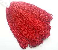 13/0 Hanks Charlotte Cut Beads 93210 Opaque Cherry Red 1/5/25/50/100 Hanks glass beads, jewelry supply, findings, NATIVE BEADS SUPPLY