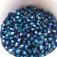 5mm Crystal Metallic Blue Swarovski Bicone beads Cuts 12/36/72/144/432/720 Pieces embroidery materials craft vintage findings embellishments