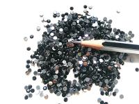 10SS Swarovski Flatbacks in Jet Chaton Roses 2088 (2.9mm) Made in Austria 72/144/432/1440  Pieces Nail art decoration