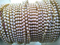 6 SS Rhinestone Chain Vintage Glass Pressed Chatons Opaque Light Purple (2mm) 1/2/5/15 Meters vintage findings, jewelry making, craft