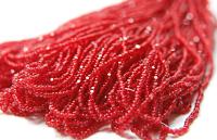 11/0 Hanks Charlotte Cut Beads Transparent Light Siam 1/5/25/50/100 Hanks 2.0mm glass beads, jewelry supply, findings, craft supply