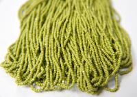 11/0 Hanks Charlotte Cut Beads 53430 Opaque Olivine 1/5/25/50/100 Hanks 2.0mm glass beads, jewelry supply, findings, craft supply vintage