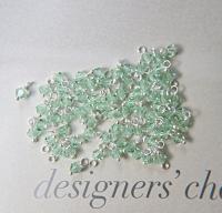 4mm Swarovski Chrysolite crystal dangles in Sterling Silver wire wrapped- charms- drops- jewelry making 72/144/432/1000Pieces