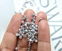 4/5mm Swarovski Crystal Metallic Crystal Comet Argent Light 2X FC Bicone beads 12/36/72/144/432/720 Pieces wedding embellishments, couture