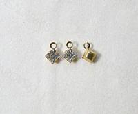 Preciosa 4mm fancy stone square setting drop one loop in Crystal 6/12/36/144/720 Pieces jewelry supplies in Brass/Vintage Black