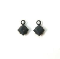 Swarovski 4mm fancy stone square setting drop one loop in Montana (207) 6/12/36/144/720 Pieces jewelry supplies in Brass/Vintage Black
