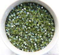 4mm Swarovski Olivine AB Bicones beads rainbow 36/72/144/432/720 Pieces (228) rainbow beads, jewelry making, couture embellishments