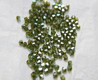 4mm Swarovski Olivine AB Bicones beads rainbow 36/72/144/432/720 Pieces (228) rainbow beads, jewelry making, couture embellishments