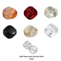 6mm Swarovski Emerald Aurore Boreale Vintage Beads 5020 Faceted Helix Bead 6/12/36/72/144 Pieces Jewelry making beads