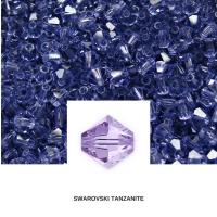 4/5mm Tanzanite Swarovski Bicone BEADS 36/72/144/432/720 Pieces, jewelry findings, vintage crystals VINTAGE SWAROVSKI, jewelry making, rare