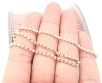 6 SS Rhinestone Chain Vintage Glass Light Purple Opaque 2mm 1/2/5/15 Meters embroidery materials, craft vintage findings, embellishments