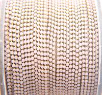 6 SS Rhinestone Chain Vintage Glass Light Purple Opaque 2mm 1/2/5/15 Meters embroidery materials, craft vintage findings, embellishments