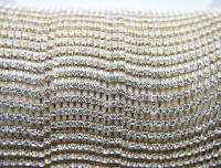 10PP Swarovski Cup Chain Clear Rhinestone Cup Chain Xillion 1.6mm Made in Austria - Brass Setting - Crystal Clear 0.5/1/2/5 Meters Nail Art