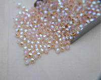 Swarovski (4mm) Silk AB 2X FC Bicones cut Beads 36/72/144/432/720 Pieces, jewelry findings, embellishments, embroidery materials