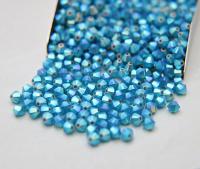 4mm Dark Caribbean Blue Opal (395) 2X Aurore Boreale Swarovski Bicone Cuts beads AB 36/72/144/432/720 Pieces embellishment couture