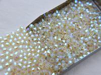 Swarovski (3/4mm) Jonquil AB 2X FC Bicones 36/72/144/432/720 Pieces rainbow beads, jewelry making, couture embellishments, embroidery
