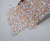 Swarovski (4mm) Silk AB 2X FC Bicones cut Beads 36/72/144/432/720 Pieces, jewelry findings, embellishments, embroidery materials