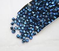 5mm Crystal Metallic Blue Swarovski Bicone beads Cuts 12/36/72/144/432/720 Pieces embroidery materials craft vintage findings embellishments