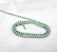 14PP Rhinestone Chain Swarovski vintage Aurore Boreale rainbow 2mm (0.5/1/2/5 meters) Wedding Bridal Supplies|Jewelry Making|decorations