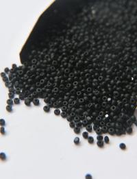 8/0 Charlotte Cut Beads Matt Black 10/20/50/250/500 Grams frosted glass beads, jewelry supply, vintage findings, craft supply, rare material
