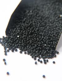 8/0 Charlotte Cut Beads Matt Black 10/20/50/250/500 Grams frosted glass beads, jewelry supply, vintage findings, craft supply, rare material