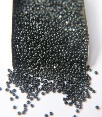 11/0 Charlotte true Cut Beads Jet Hematite Metallic 10/20/50/250/500 Grams embroidery materials, jewelry making, vintage beads, rare finding