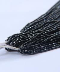 11/0 Hanks Charlotte Cut Beads Jet Hematite Metallic 1/5/25/50/100 Hanks 2.0mm glass beads, jewelry supply, findings, craft supply, vintage