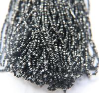 11/0 Charlotte Cut Beads Patina Black Silver 10/20/50/250/500 Grams 2.0mm PREMIUM SEED beads, jewelry supply, findings