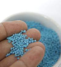 11/0 Charlotte true Cut Beads 2MM Premium Turquoise Blue Opaque 63030 10/20/50/250/500 Grams 10 Grams 1300 Pieces glass beads, vintage