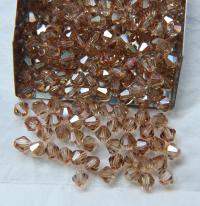 Swarovski (5mm) Crystal Copper Bicones 12/36/72/144/288/720 Pieces embroidery materials, jewelry supplies, craft supplies, decoration