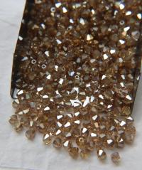4mm Swarovski Crystal Golden Honey Bicones Beads 36/72/144/432/720 Pieces PREMIUM MATERIALS,embroidery materials, jewelry supplies