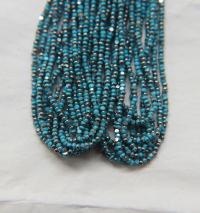 11/0 Hanks Charlotte Cut Beads Patina Premium Opaque Turquoise Blue Gunmetal 1/5/25/50/100 Hanks 2.0mm glass beads, jewelry supply, findings
