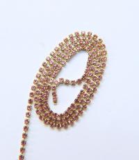 14PP Rhinestone Chain Swarovski vintage 2mm (0.5/1/2/5 Meters) vintage findings, strass chains, PREMIUM supplies, wedding decorations, laces