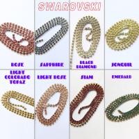 14PP Rhinestone Chain Swarovski vintage 2mm (0.5/1/2/5 Meters) vintage findings, strass chains, PREMIUM supplies, wedding decorations, laces
