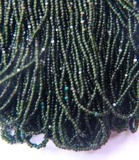 11/0 Hanks Charlotte Cut Beads Mix Transparent Dark Olivine & Opaque Emerald 1/5/25/50/100 Hanks 2.0mm glass beads, jewelry supply, findings