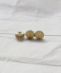 Solid Flower Metal Beads, Brass beads, in brass 10.5mm/5mm , 1.4mm Loop, Spacer Beads, Connector Beads, Two Hole Beads, Bracelets Beads