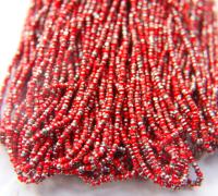 11/0 Charlotte Cut Beads Patina Light Red Opaque Silver 10/20/50/250/500 Grams