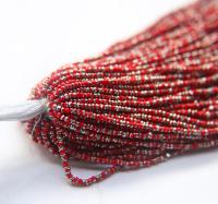 11/0 Charlotte Cut Beads Patina Light Red Opaque Silver 10/20/50/250/500 Grams