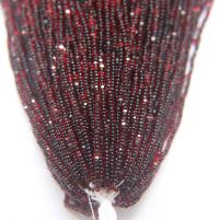 11/0 Hanks Charlotte Cut Beads Red Jet Lined 1/5/25/50/100 Hanks 2.0mm jewellery NATIVE rare glass beads, jewelry supply,