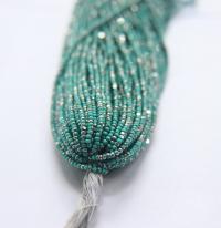 11/0 Hanks Charlotte Cut Beads Patina Opaque Aqua Green Silver 1/5/25/50/100 Hanks PREMIUM SEED BEADS, Native Supplies