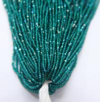 11/0 Hanks Charlotte Cut Beads Patina Transparent Teal Green Aurore Boreale 1/5/25/50/100 Hanks PREMIUM SEED BEADS