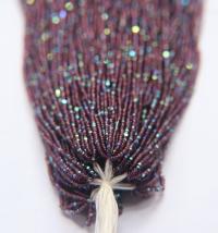 11/0 Hanks Charlotte Cut Beads Patina Transparent Amethyst Aurore Boreale 1/5/25/50/100 Hanks PREMIUM SEED BEADS, Native Supplie