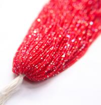 11/0 Hanks Charlotte Cut Beads Patina Transparent Light Siam Aurore Boreale  1/5/25/50/100 Hanks PREMIUM SEED BEADS, Native Supplies