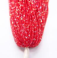 11/0 Hanks Charlotte Cut Beads Patina Transparent Light Siam Aurore Boreale  1/5/25/50/100 Hanks PREMIUM SEED BEADS, Native Supplies