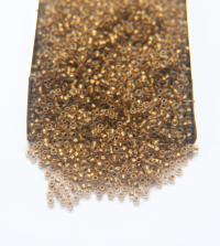 11/0 Charlotte Cut Beads Crystal Matt Bronze Lined 10/20/50/250/500 Grams embroidery materials, jewelry making, native vintage beads